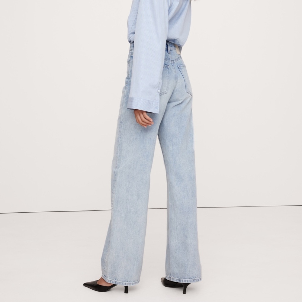 Banana Republic Icon Wide Leg Light Blue Jeans sz 27 NWT - Picture 2 of 11